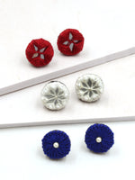 Arya Embroidered Stud Earrings