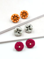 Arya Embroidered Stud Earrings