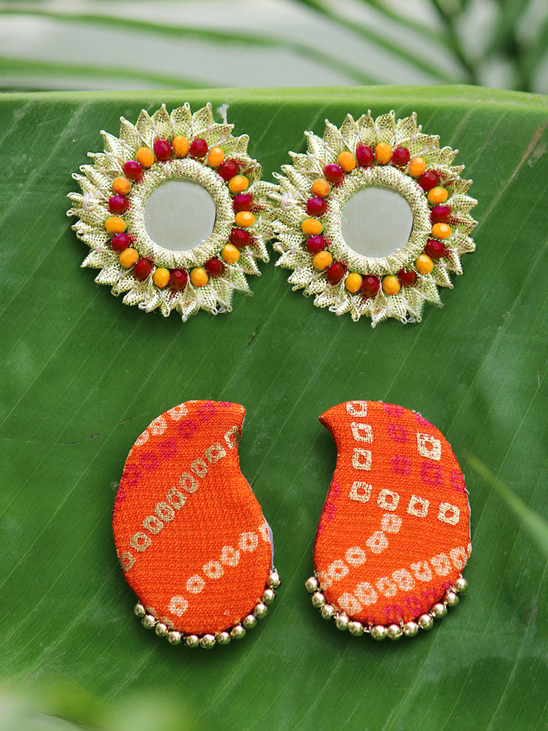 Gota Beauty + Paisley Stud Earrings (Set of 2)