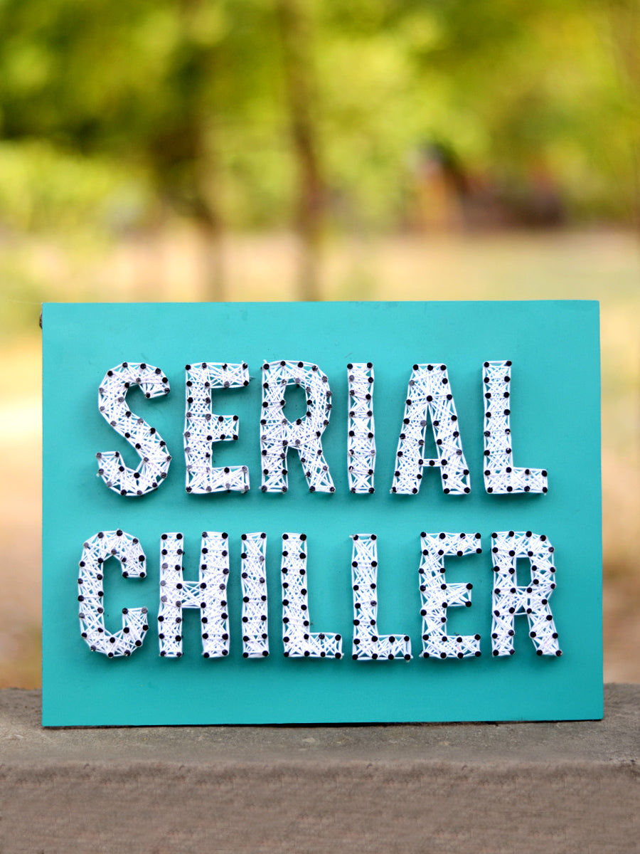 Serial Chiller Thread Art, a unique handcrafted thread art from our wide range of quirky, bohemian home decor products like cushion covers, wall decor & wall art, wooden coasters, keychain holders and more.