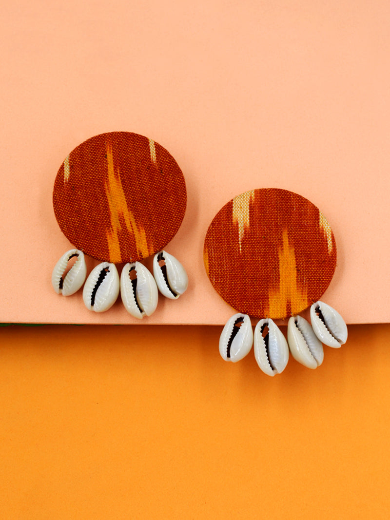 Ikat Shell Earrings