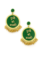Customised Earrings (with Ghungroo), our fully customisable and personalized range of statement, gota work, hand embroidered, bohemian and tassel earrings for women online.