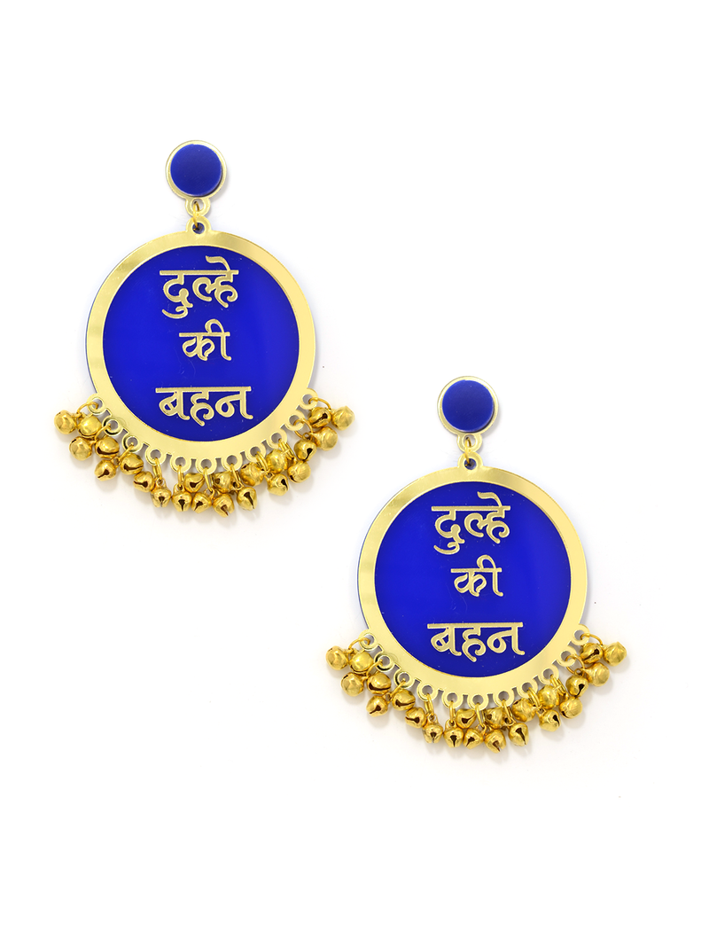Customised Earrings (with Ghungroo), our latest, fully customisable and personalised designer range of statement, gota work, hand embroidered, bohemian and tassel earrings for women online.