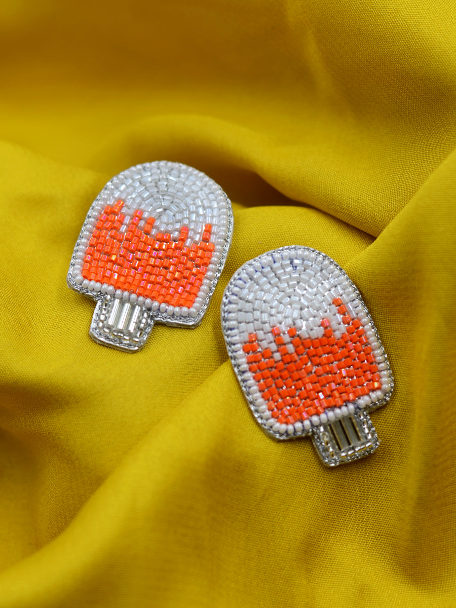 Popsicle Bead Earrings, a handcrafted earring with handmade beads from our designer collection of earrings for women online.