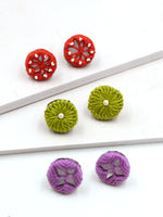 Arya Embroidered Stud Earrings