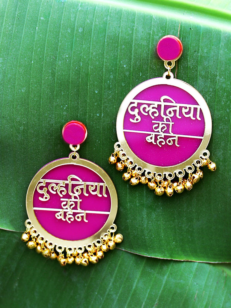 Customised Earrings (with Ghungroo), our fully customisable and personalized range of statement, gota work, hand embroidered, bohemian and tassel earrings for women online.
