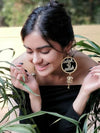 Customised Earrings (with Jhumki), completely customisable and personalised statement hand embroidered earrings from our latest wedding collection of statement and handmade earrings and jhumkas for women online.