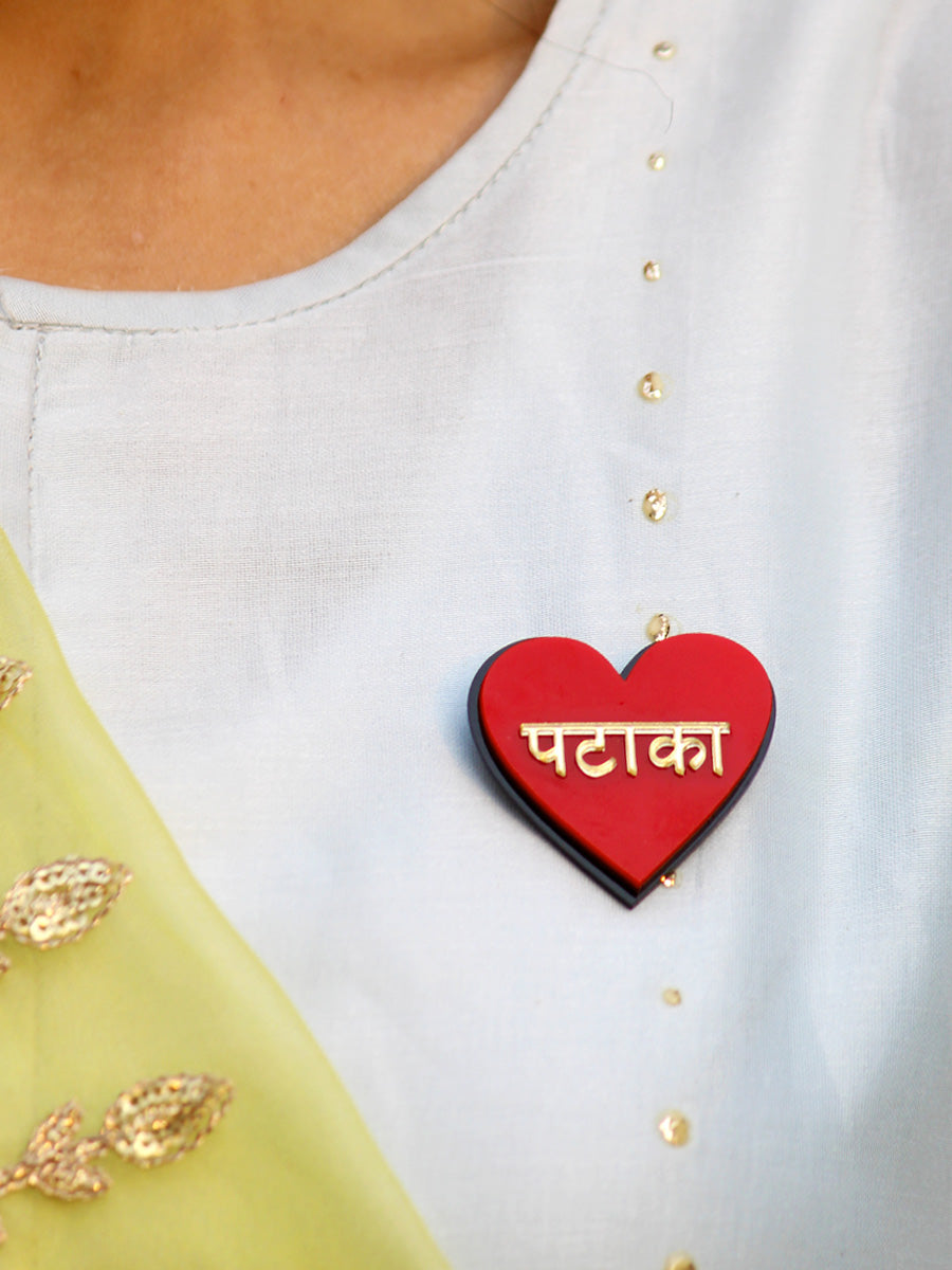 Pataka Brooch, a handmade statement brooch from our wide range of latest quirky collection of brooches for women.