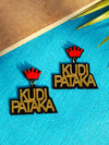 Customised Earrings (Drama Queen Style), completely customisable and personalized statement hand embroidered earrings from our latest wedding collection of statement and handmade earrings for women online.