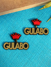 Customised Earrings (Drama Queen Style), completely customisable and personalized statement hand embroidered earrings from our latest wedding collection of statement and handmade earrings for women online.