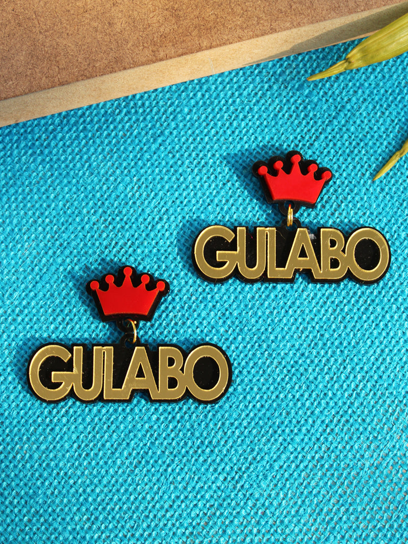 Customised Earrings (Drama Queen Style), completely customisable and personalized statement hand embroidered earrings from our latest wedding collection of statement and handmade earrings for women online.