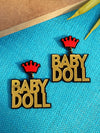 Customised Earrings (Drama Queen Style), completely customisable and personalized statement hand embroidered earrings from our latest wedding collection of statement and handmade earrings for women online.