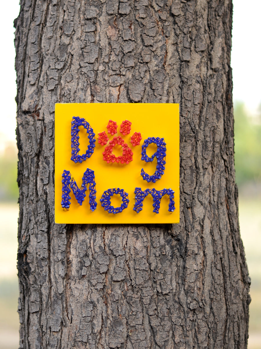 Dog Mom Thread Art, a unique handcrafted thread art from our wide range of quirky, bohemian home decor products like cushion covers, wall decor & wall art, wooden coasters, keychain holders and more.