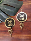 Customised Earrings (with Jhumki), completely customisable and personalised statement hand embroidered earrings from our latest wedding collection of statement and handmade earrings and jhumkas for women.