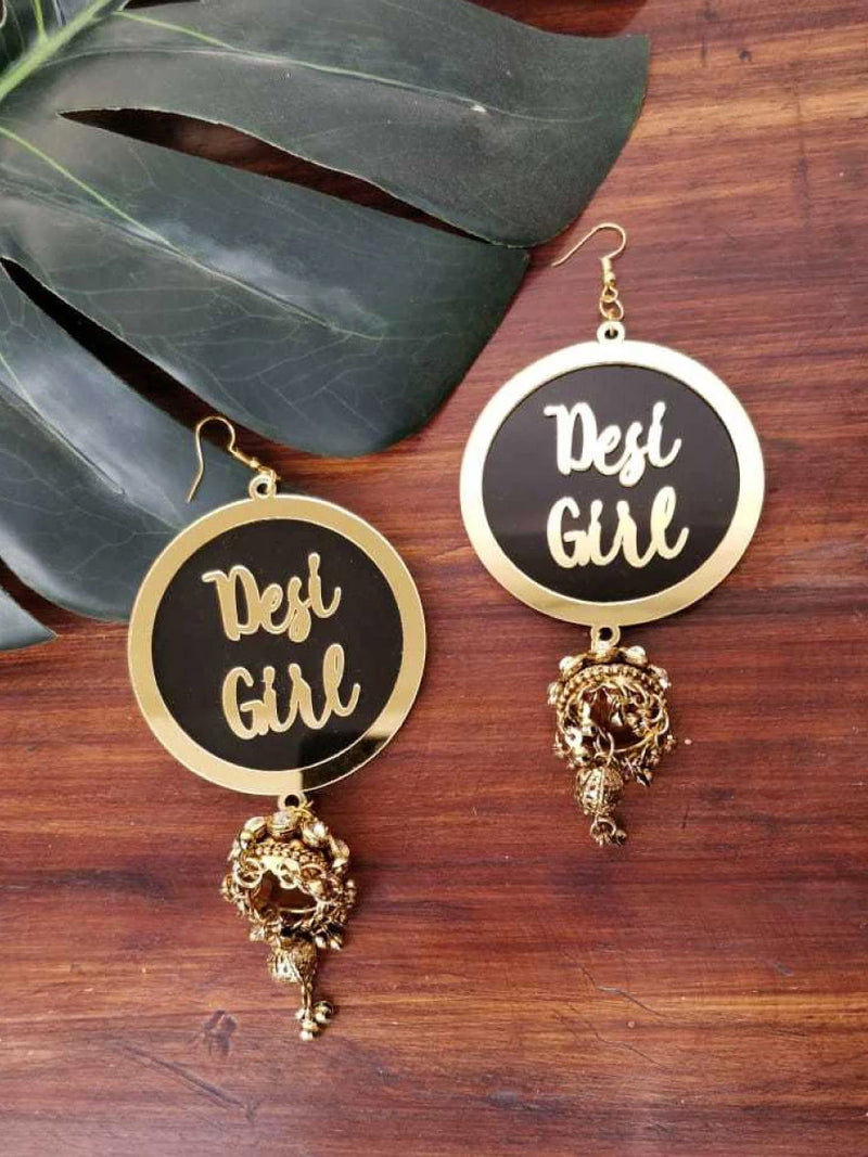 Customised Earrings (with Jhumki), completely customisable and personalised statement hand embroidered earrings from our latest wedding collection of statement and handmade earrings and jhumkas for women.