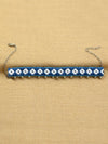 Navy Ghungroo Choker, an embroidered choker necklace with ghungroos from our wide range of tassel necklaces, gota patti chokers, bridal jewellery and more for women online.