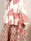 Afsana White & Pink Cotton Sharara Set with Dupatta (Set of 3)