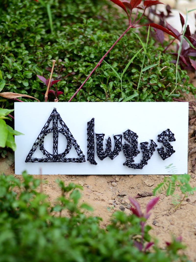 Always Thread Art, a unique handcrafted thread art from our wide range of quirky, bohemian home decor products like cushion covers, wall decor & wall art, wooden coasters, keychain holders and more.