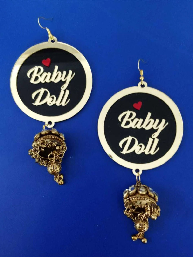 Customised Earrings (with Jhumki), completely customisable and personalised statement hand embroidered earrings from our latest wedding collection of statement and handmade earrings and jhumkas for women online.