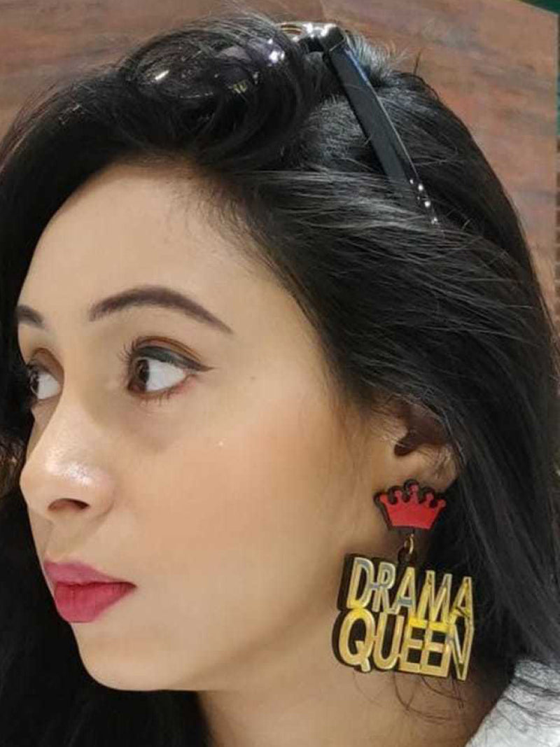 Drama Queen Earrings, a quirky, unique, statement party-wear earrings from our designer collection of earrings for women online.