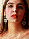 Rihana Hand-embroidered Mirror Earrings