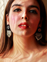 Rihana Hand-embroidered Mirror Earrings