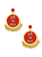 Customised Earrings (with Ghungroo), our latest, fully customisable and personalised designer range of statement, gota work, hand embroidered, bohemian and tassel earrings for women online.