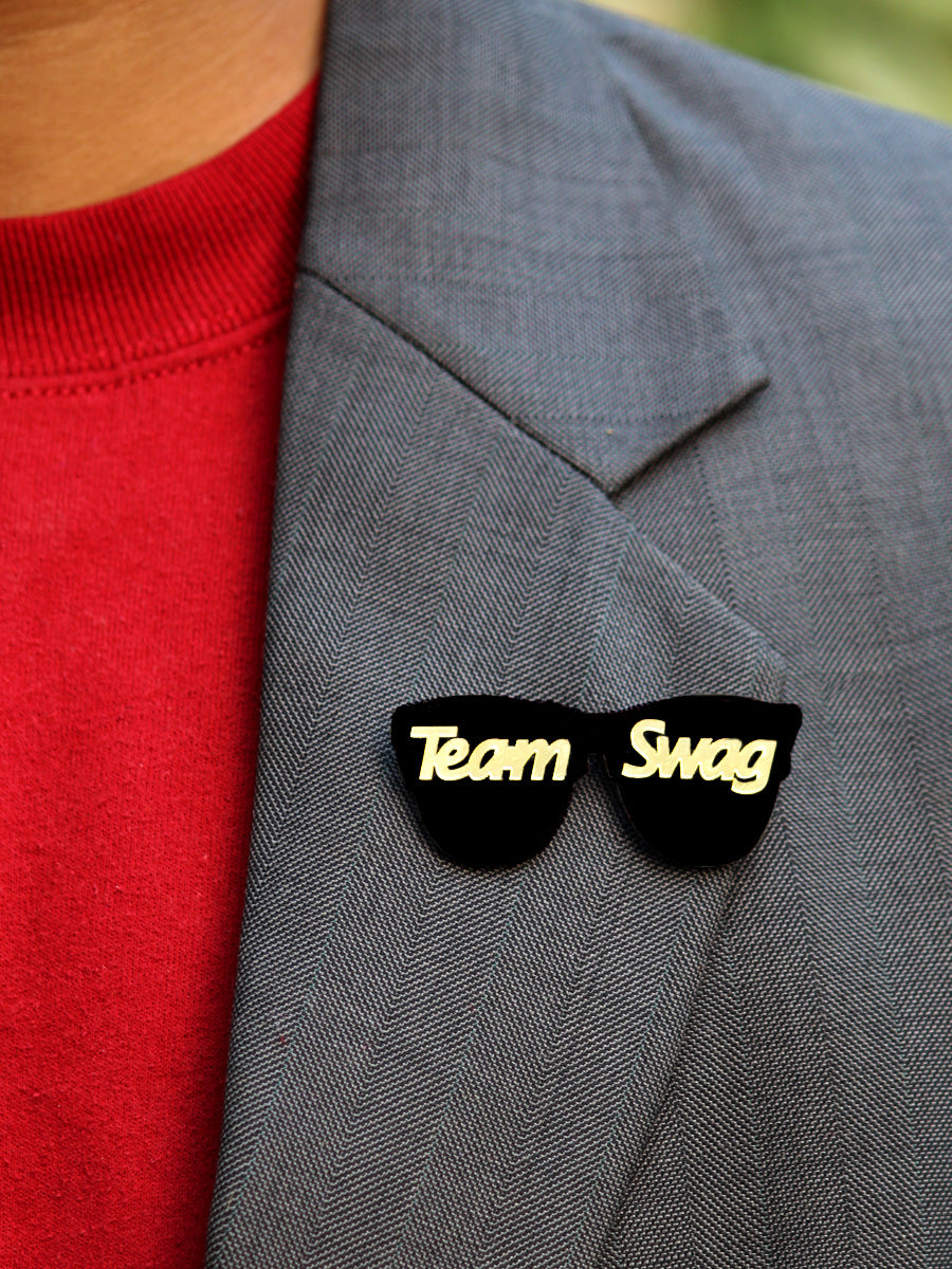 Team Swag Brooch, a quirky, handmade brooch from our wide range of wedding collection for men and women.
