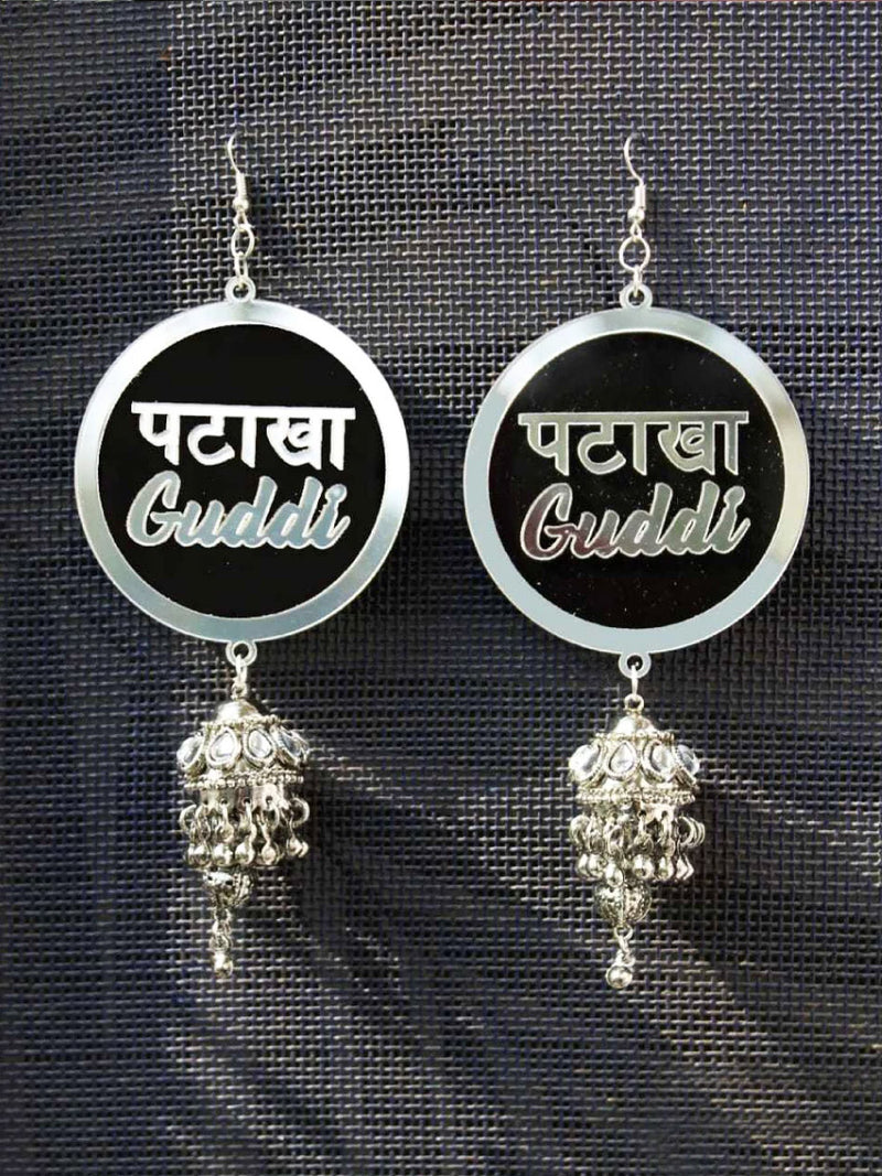 Customised Earrings (with Jhumki), completely customisable and personalised statement hand embroidered earrings from our latest wedding collection of statement and handmade earrings and jhumkas for women online.