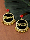 Bride Earrings, a quirky, unique, statement party-wear earrings from our designer collection of wedding themed earrings for women online.
