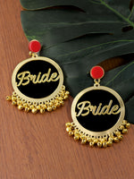 Bride Earrings, a quirky, unique, statement party-wear earrings from our designer collection of wedding themed earrings for women online.