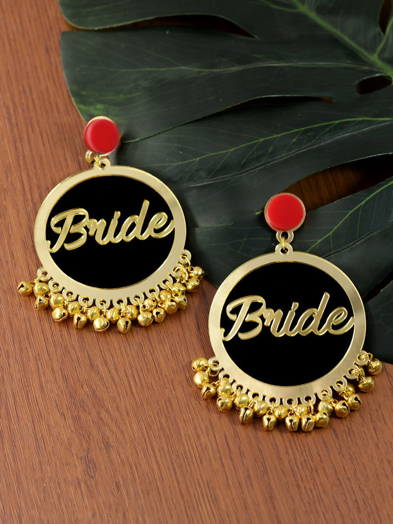 Bride Earrings, a quirky, unique, statement party-wear earrings from our designer collection of wedding themed earrings for women online.