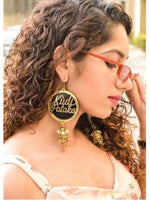 Kudi Pataka Earrings, a quirky, unique, statement party-wear earrings from our designer collection of hand embroidered earrings for women.
