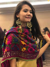 Kudi Pataka Earrings, a quirky, unique, statement party-wear earrings from our designer collection of hand embroidered earrings for women.