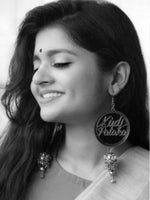Kudi Pataka Earrings, a quirky, unique, statement party-wear earrings from our designer collection of hand embroidered earrings for women.