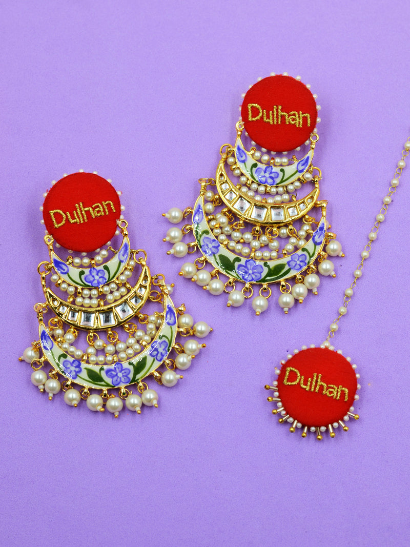 Dulhan Embroidered Kundan Set