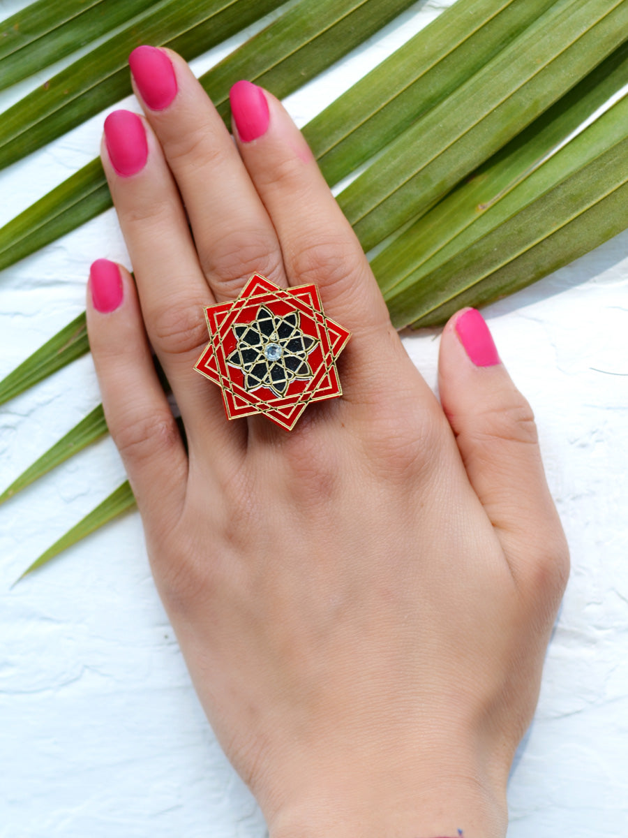 Sunshower Ring for girls. Buy this exclusive quirky, designer ring online from our unique collection of beautiful handcrafted rings with rhinestone.