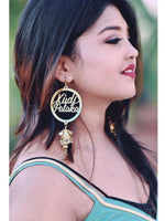 Kudi Pataka Earrings, a quirky, unique, statement party-wear earrings from our designer collection of wedding themed earrings for women online.