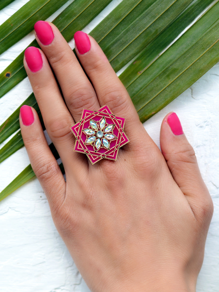 Sunshower Ring for girls. Buy this exclusive quirky, designer ring online from our unique collection of beautiful handcrafted rings with rhinestone.
