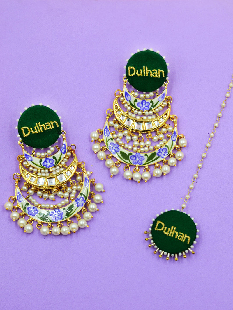Dulhan Embroidered Kundan Set