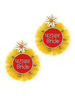 Pataka Bride Embroidered Shell Earrings