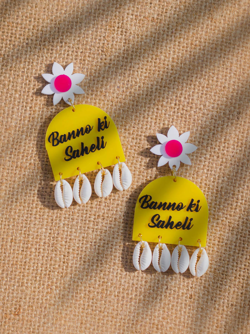 Floral Shell Banno ki Saheli Earrings