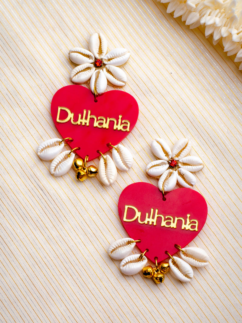 Shell Ghungroo Dulhania Earrings