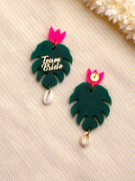 Team Bride Tropical Earrings