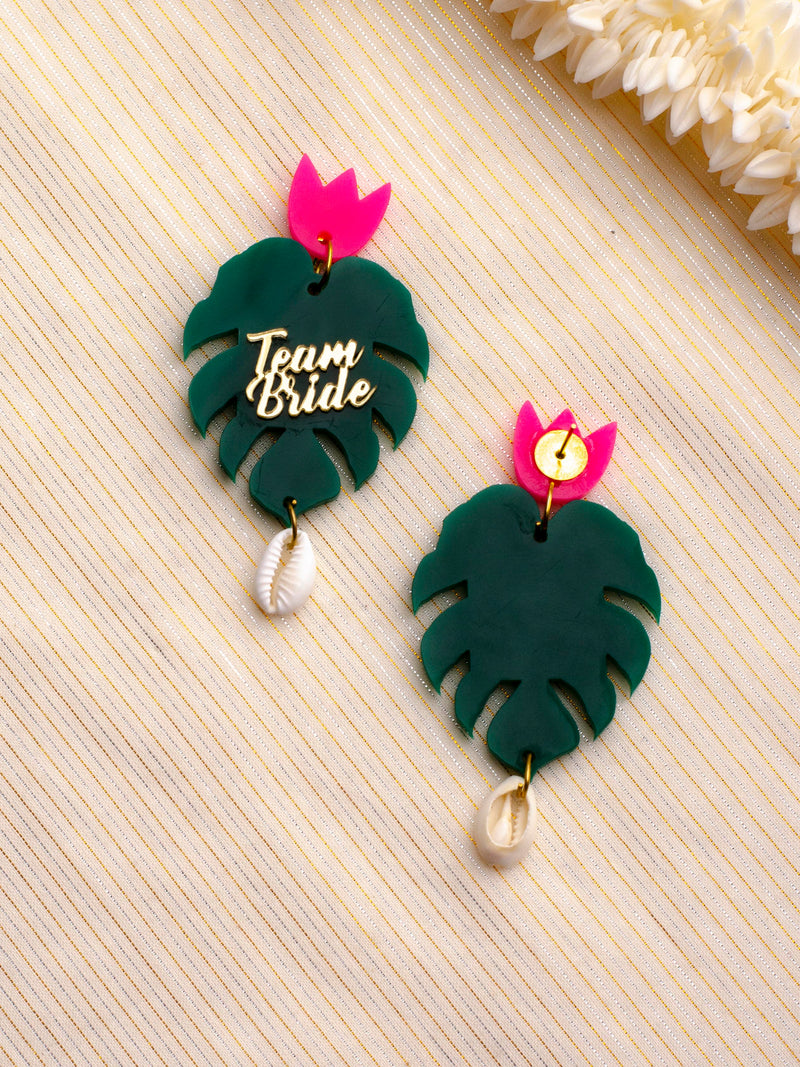Team Bride Tropical Earrings