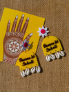 BANNO KI SAHELI Combo (Banno ki Saheli Shell Earrings + Potli)