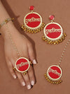 Dulhania Earrings + Maang Tikka + Hathphool Set