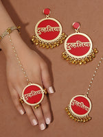 Dulhania Earrings + Maang Tikka + Hathphool Set