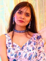 Navy Ghungroo Choker + Matching Earrings Set
