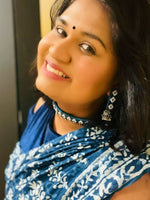 Navy Ghungroo Choker + Matching Earrings Set